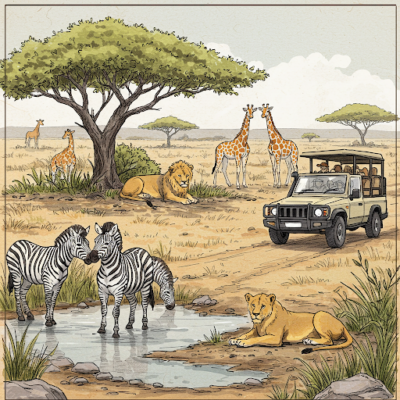 Školský výlet na Safari: Dobrodružstvo malej Emy a strateného leva